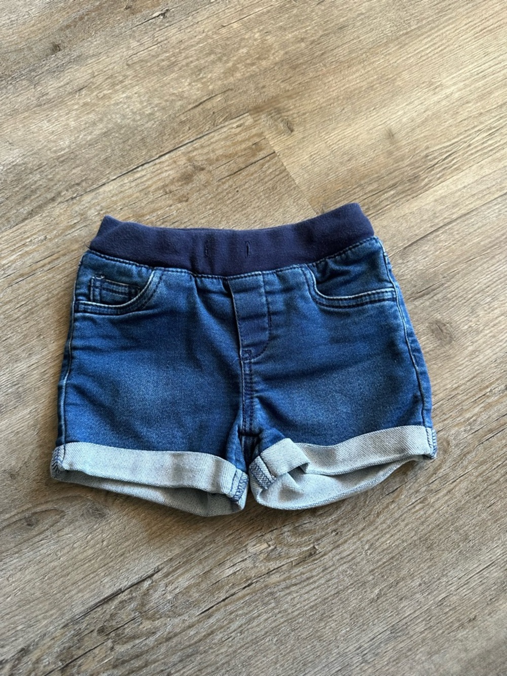 Cat & Jack Navy Denim-Style Pull-On Shorts